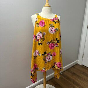 Torrid Golden Yellow Floral Tank Top Sz 4X
